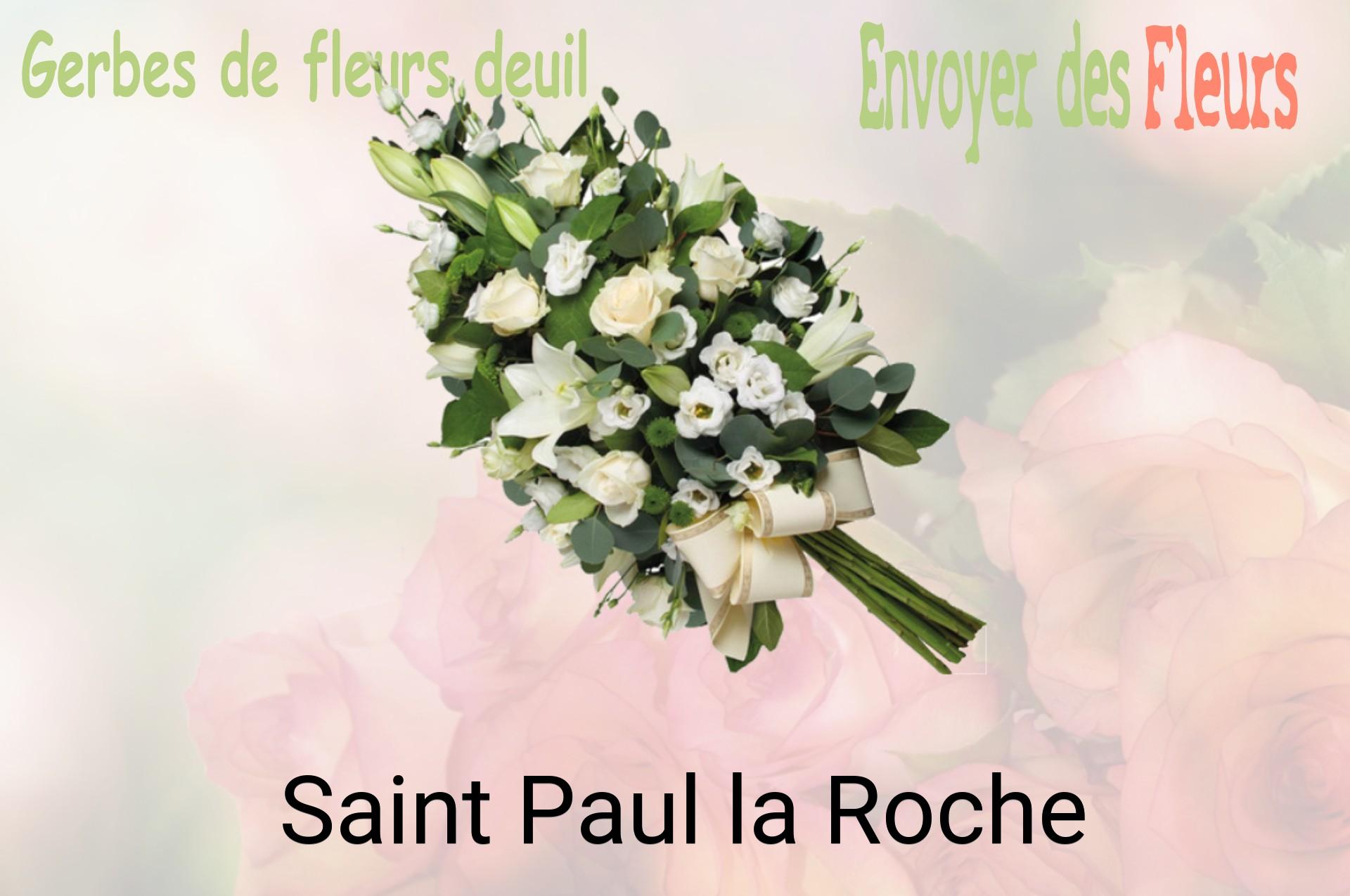 Gerbe de fleurs de deuil livrée à Saint-Paul-la-Roche